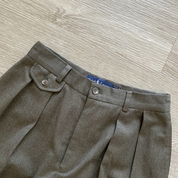 Lauren Ralph Lauren Pants - Vintage Ralph Lauren Pleated Wool Dress Pants Women's 10 Brown Old Money Preppy